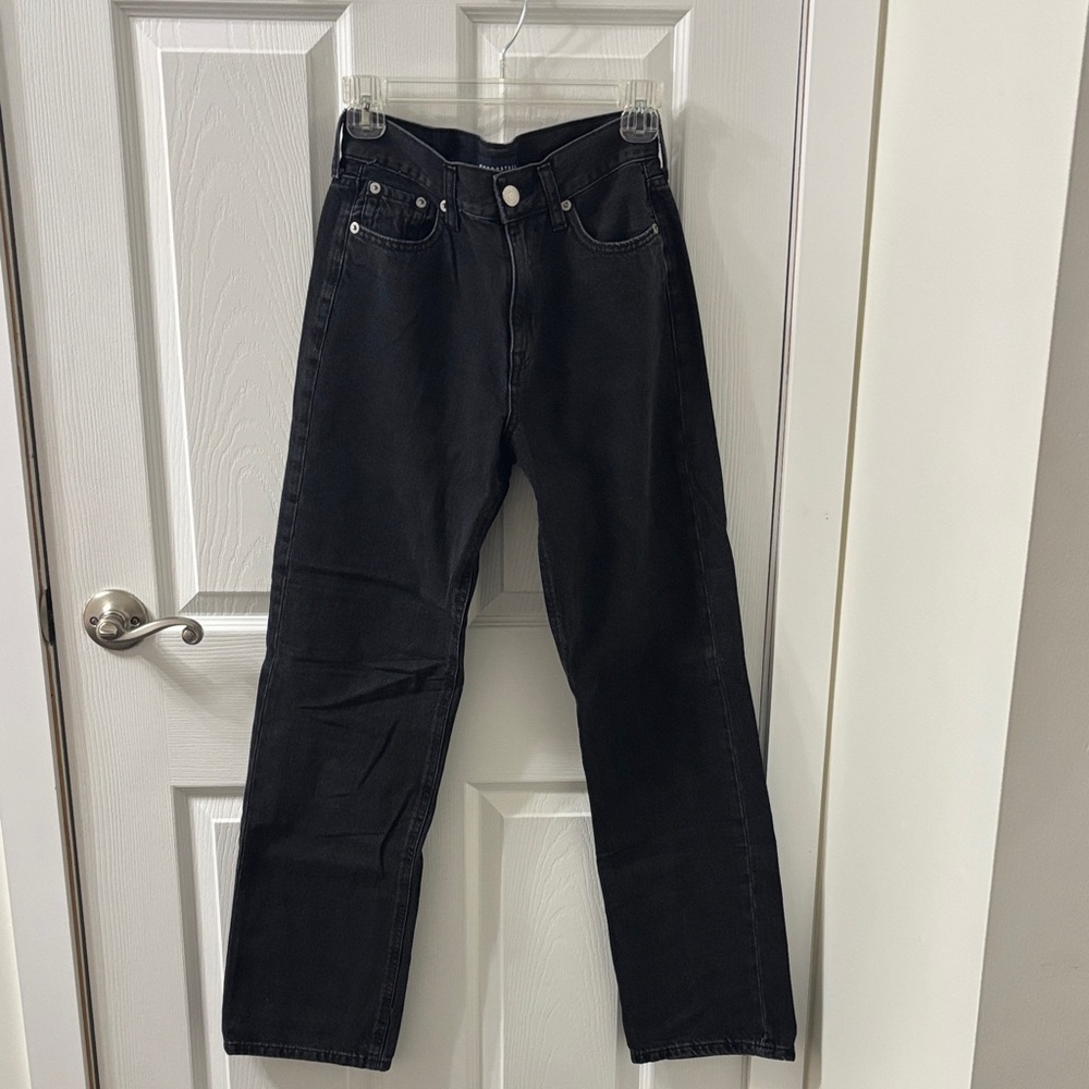 Aeropostale Black High-Rise Wide Leg Jeans